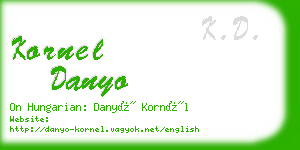 kornel danyo business card